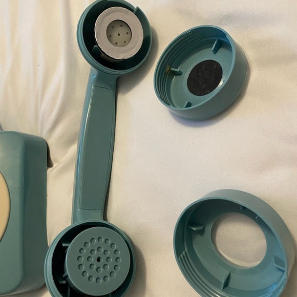 Retro Style Rotary Dial Phone Turquoise Push Button - Picture 7 of 7